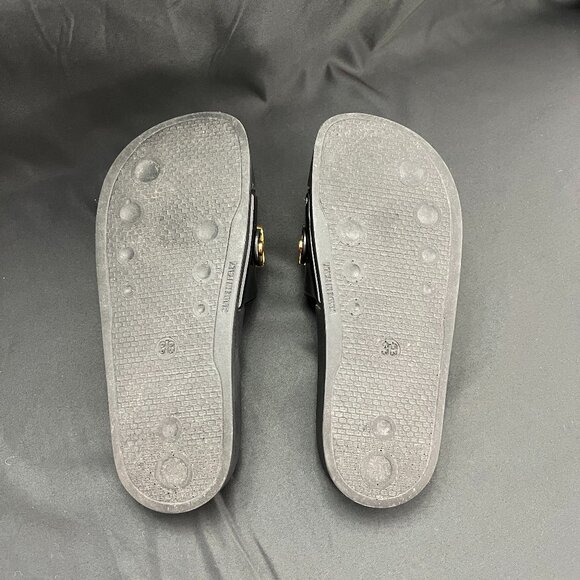 Moschino Black Lettering Logo Pool Slides - size = IT 38 - Picture 5 of 7